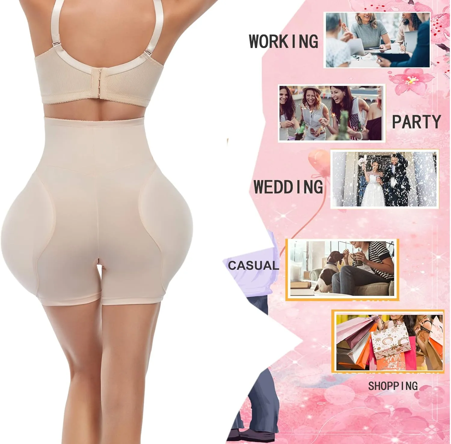 BIMEI 2PS Sponge padded Women Butt Hip Up Padded Enhancer 852