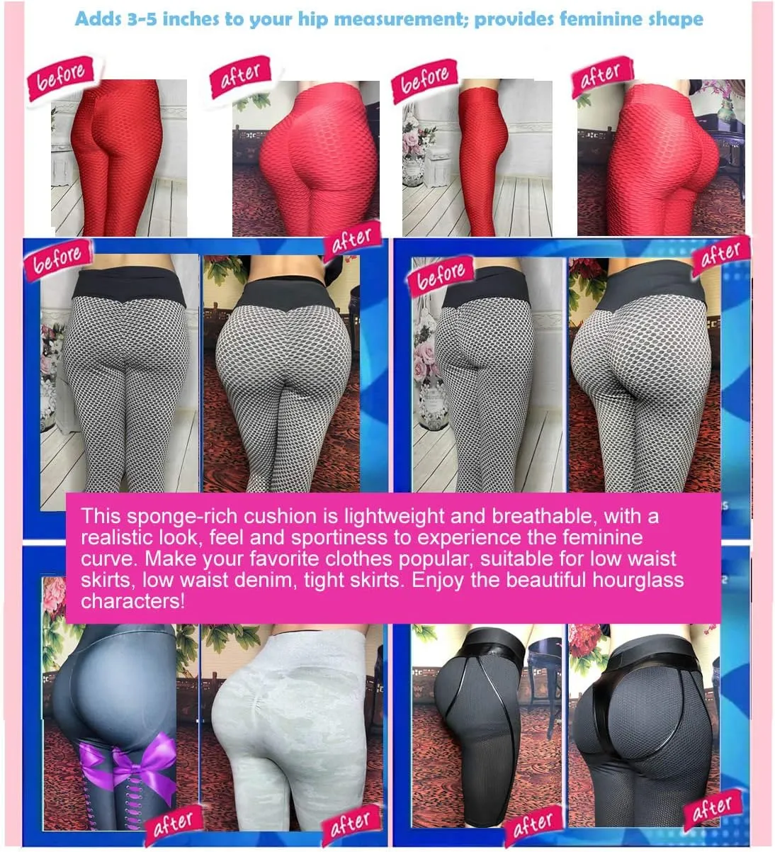 BIMEI 2PS Sponge padded Women Butt Hip Up Padded Enhancer 852