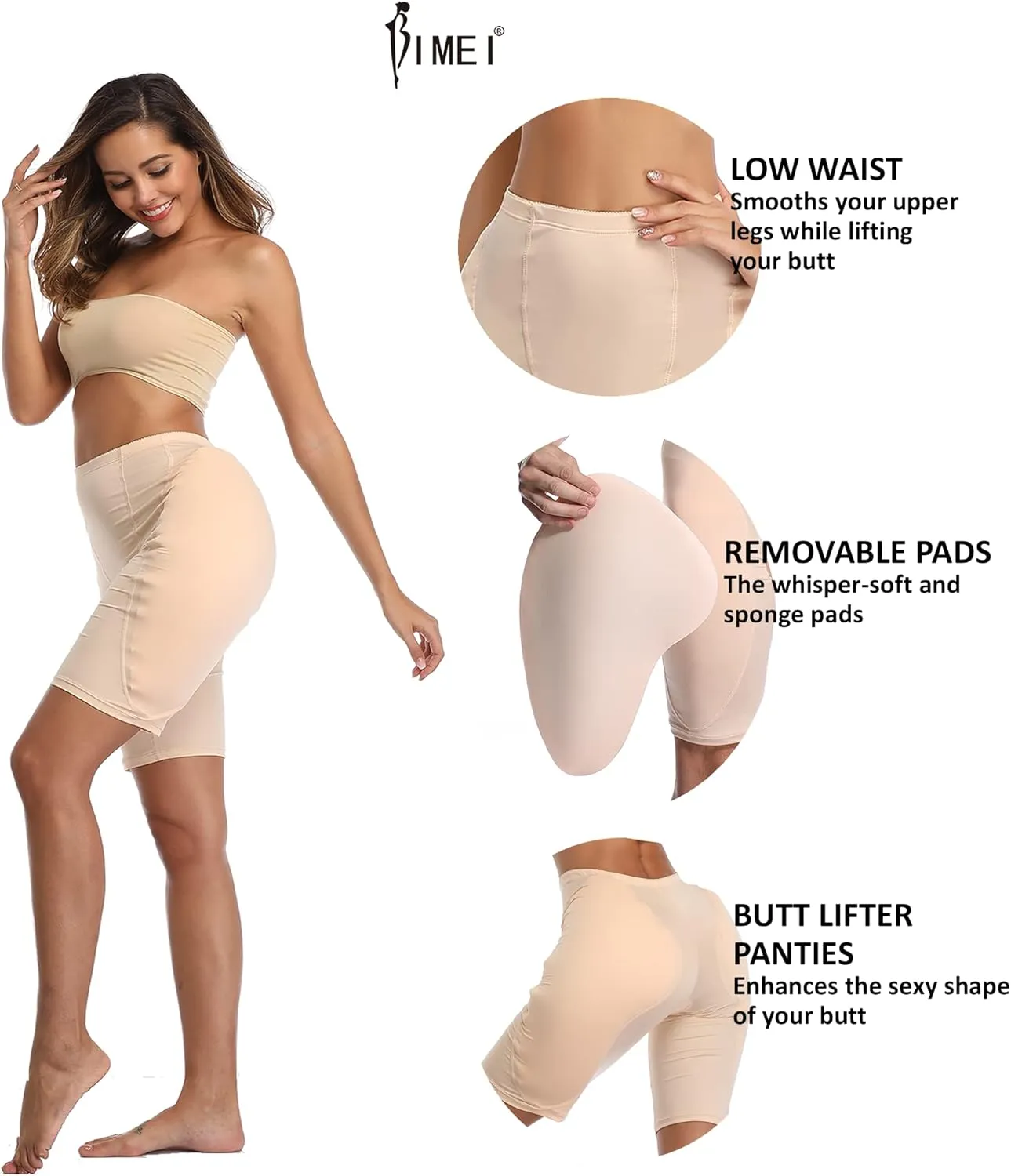 BIMEI 2PS Sponge padded Women Butt Hip Up Padded Enhancer 852