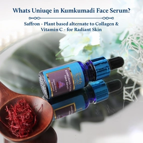Blue Nectar Lip Tint Balm for Deep Wine Tinted Lips with Organic Ghee & Shea Butter (0.35Oz) And Kumkumadi Face Oil, crafted with natural herbs for radiant skin (0.33 Fl Oz)