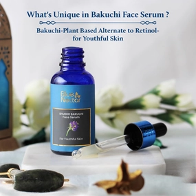 Blue Nectar Lip Tint Balm for Deep Wine Tinted Lips with Organic Ghee & Shea Butter (0.35Oz) Paired with Bakuchiol Anti Aging Serum for Fine Lines (1 Fl Oz)