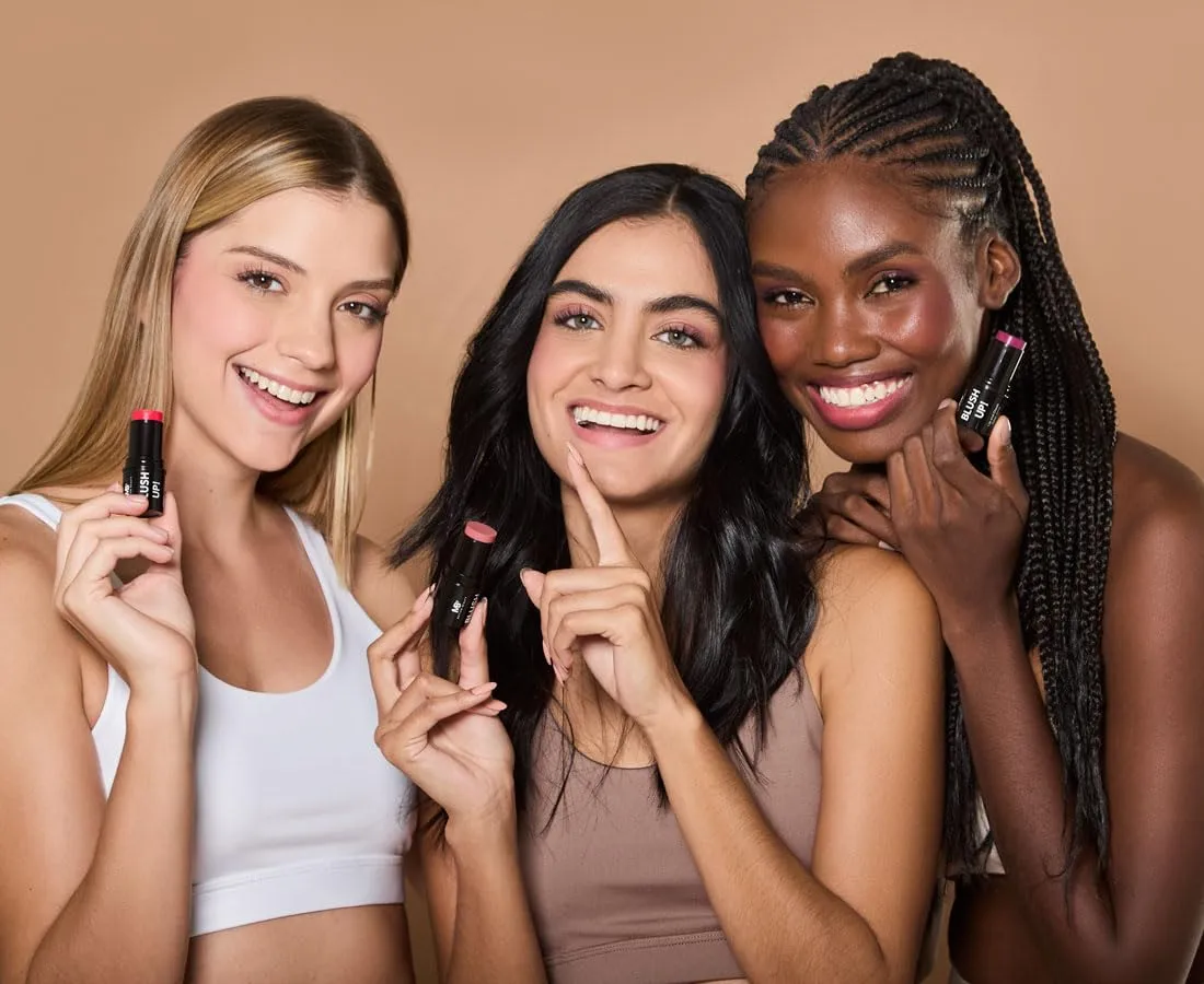 Blush Up: Cream Blush Stick for Cheeks and Lips, 2-in-1 Buildable Vibrant Color, Long Lasting Makeup for Gym & Workouts, Non-Greasy, Vegan & Gluten-Free, 0.32 Fl Oz