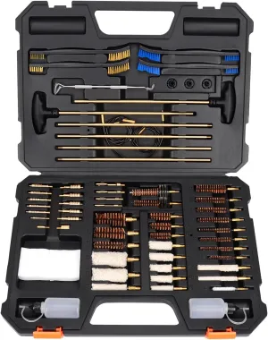 BOOSTEADY Pro Gun Cleaning Kit Universal Gun Cleaning Kit Handgun Shotgun Cleaning Kit for All Guns with High-end Brass Brushes, Mops, Jags, Reinforced Rods