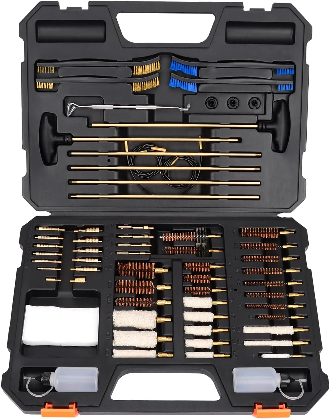 BOOSTEADY Pro Gun Cleaning Kit Universal Gun Cleaning Kit Handgun Shotgun Cleaning Kit for All Guns with High-end Brass Brushes, Mops, Jags, Reinforced Rods