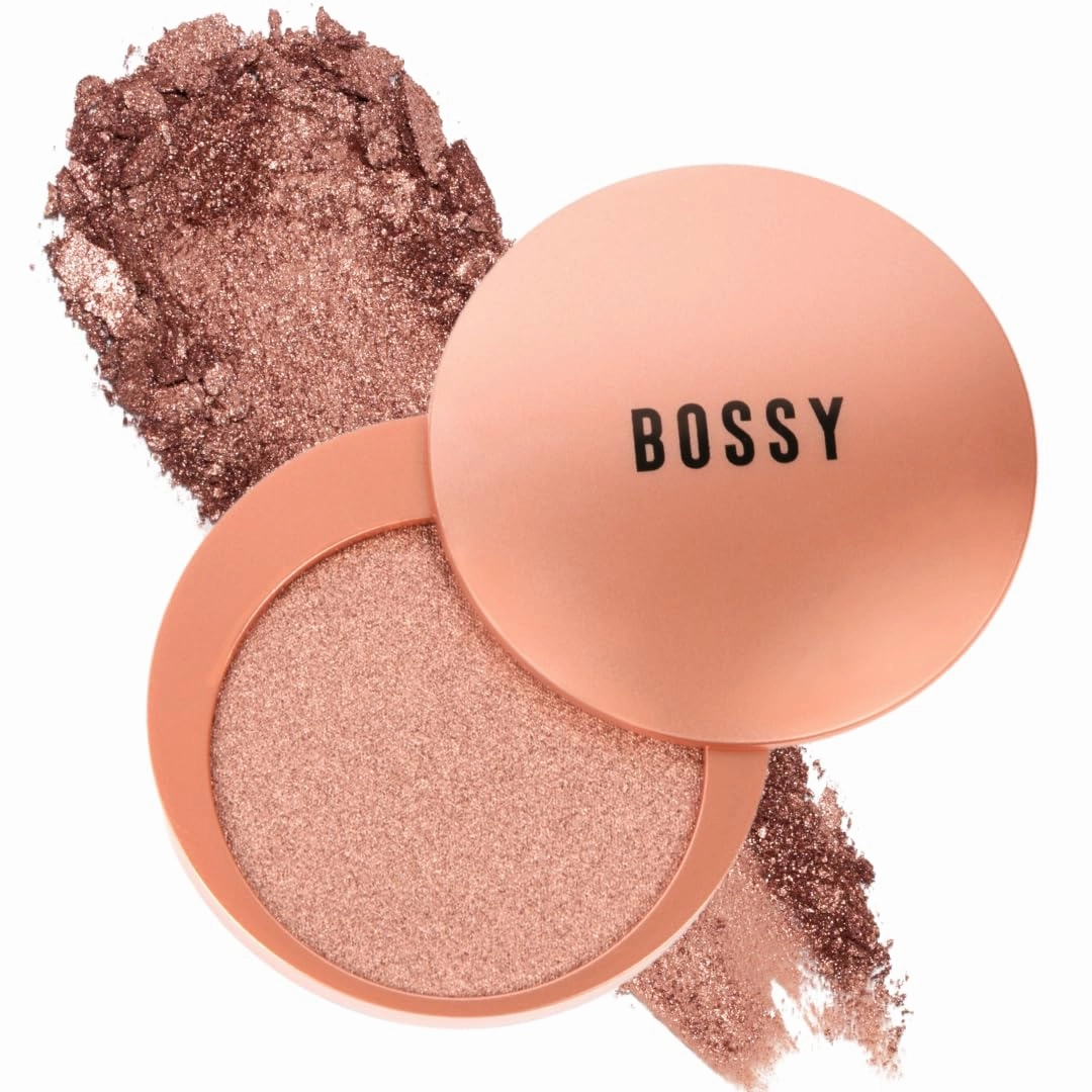 Bossy Cosmetics Extremely Bossy By Nature Dazzling Highlighter (Captivating - Iridescent Rose Gold Tone)