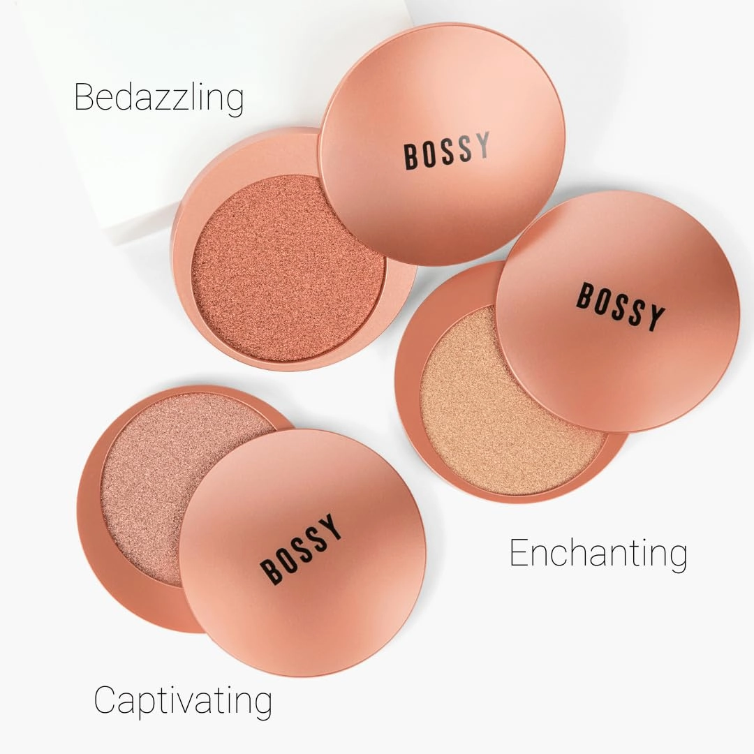 Bossy Cosmetics Extremely Bossy By Nature Dazzling Highlighter (Captivating - Iridescent Rose Gold Tone)