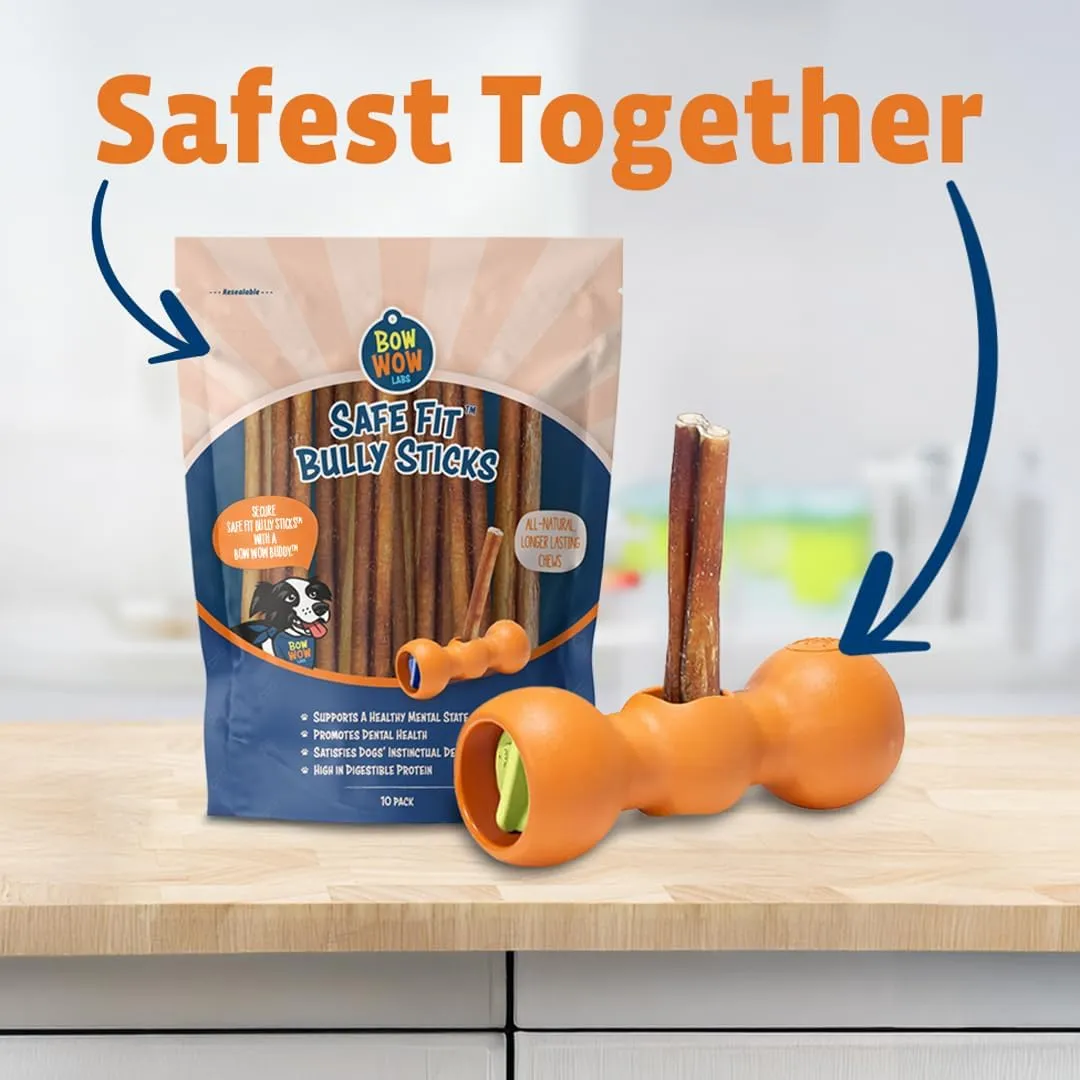 Bow Wow Labs New Bow Wow Buddy Starter Kit - Anti-Choking Bully Stick Safety Device for Dogs (L)