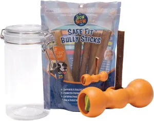Bow Wow Labs New Bow Wow Buddy Starter Kit - Anti-Choking Bully Stick Safety Device for Dogs (L)