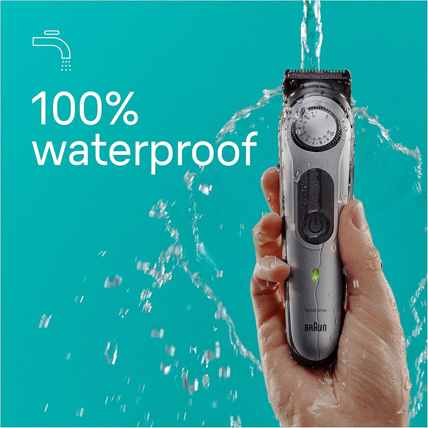 Braun All-in-One Men's Shaving Kit Series 7 7440, 12-in-1 Beard, Face, Nose, Ear Trimmer, Hair Clippers, Body Groomer and Manscaping