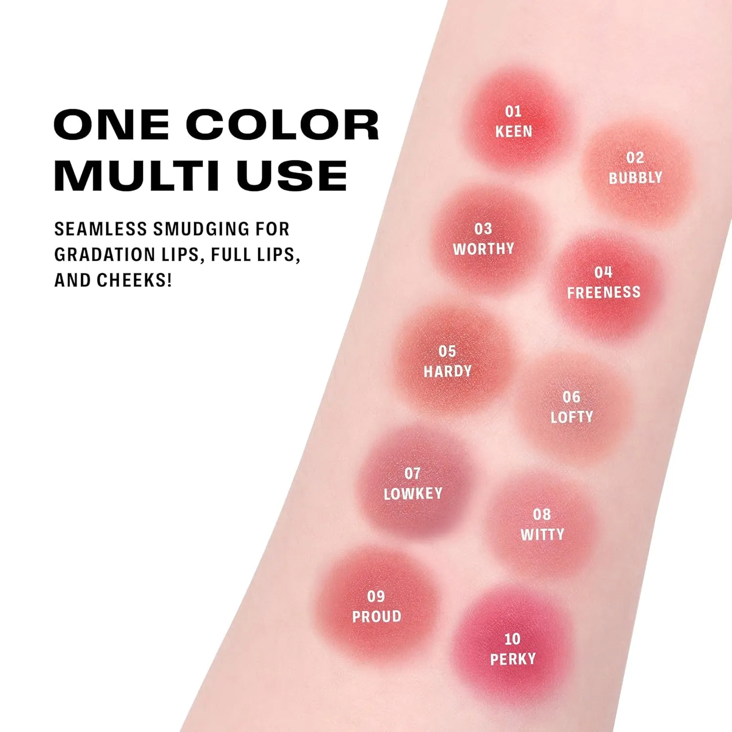 BRAYE LIPSLEEK BLUR | Blush for Cheeks & Lips, Korean Makeup Blush, Cool Lip and Cheek Balm, Vegan Cream, Lightweight w/Blendable & Buildable Makeup, Natural Look 07 LOWKEY 0.08oz