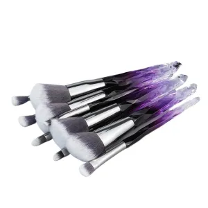 Brush set make up,Make Up Brushes Crystal Glitter Powder Foundation Face Lip Pencil Brush (black)(Color:Black)