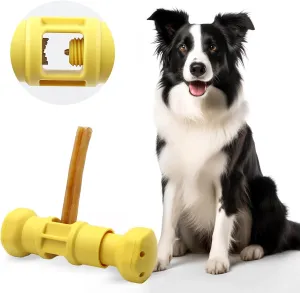 Bully Stick Holder for Dogs - Serrated Metal Chew Holder for Small, Medium, Large Dogs - Securely Holds Bully Sticks - 5.4 Inch Size