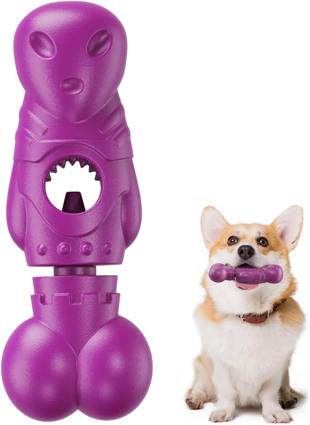 Bully Stick Holder for Dogs, Twist-Lock Chew Stick Holder, Safe Yak Chew Grip, BPA-Free Durable Nylon, Lightweight for Small and Medium Dogs, Dishwasher Safe Chew Toy