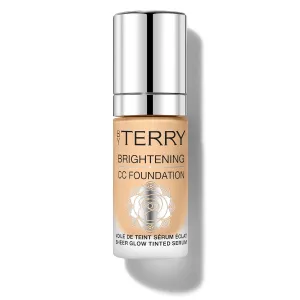 By Terry Brightening CC Foundation, Hydrating Serum Foundation, Ultra-Sheer Finish, Vegan & Cruelty-Free, 4W, Medium Warm