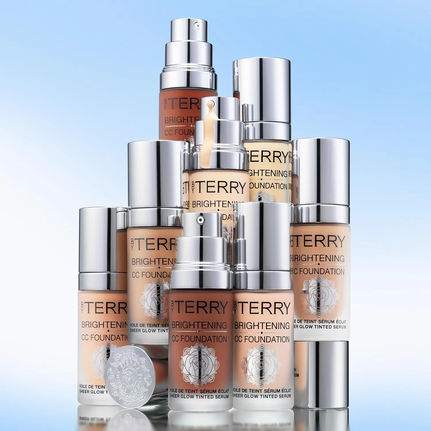 By Terry Brightening CC Foundation, Hydrating Serum Foundation, Ultra-Sheer Finish, Vegan & Cruelty-Free, 7N, Medium Deep Neutral