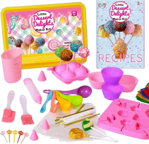 Cake Pop Kit,Kids Baking Sets for Kids,Lollipop Making Kit for Girls,Chocolate and Cupcake Making Kit Includes Silicone Cake Pop Mold for Christmas and Halloween,Carolar