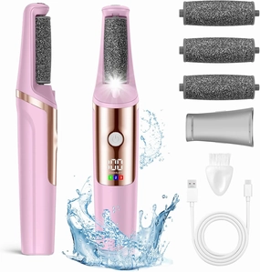 Callus Remover for Feet Rechargeable, Smooth Pedicure Wand Electric Foot File, Professional Pedicure Tools Kits Foot Scrubber for Smoother Feet Ideal Gift, Pedicure Kit Feet Care for Dead Dry Skin
