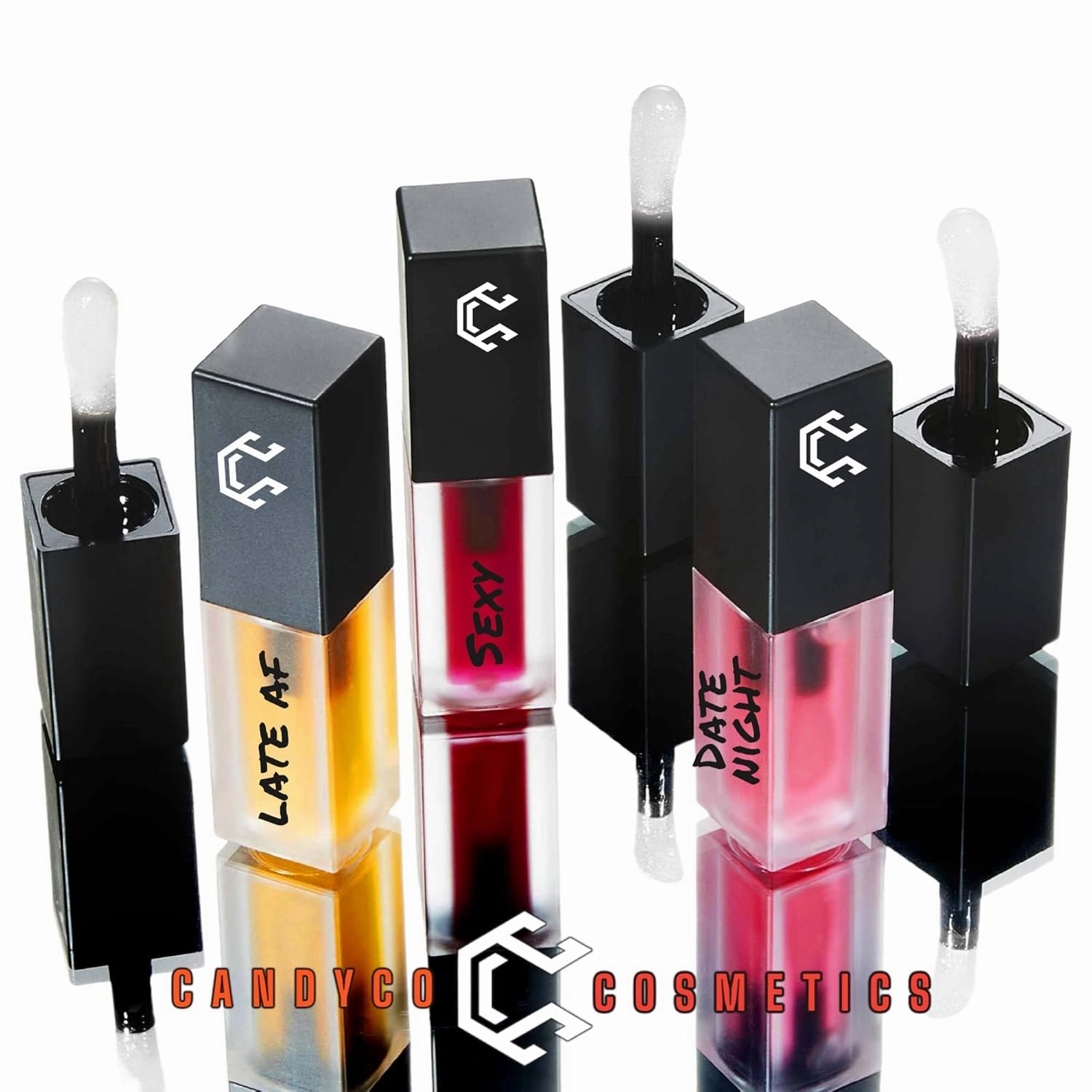 CandyCo Cosmetics Late Af Date night glow funny Ultra Moisturizing Lip Oil Valentines day gift for her naughty dio adult humor lip gloss kylie hydrating date night (Sheer Pink)