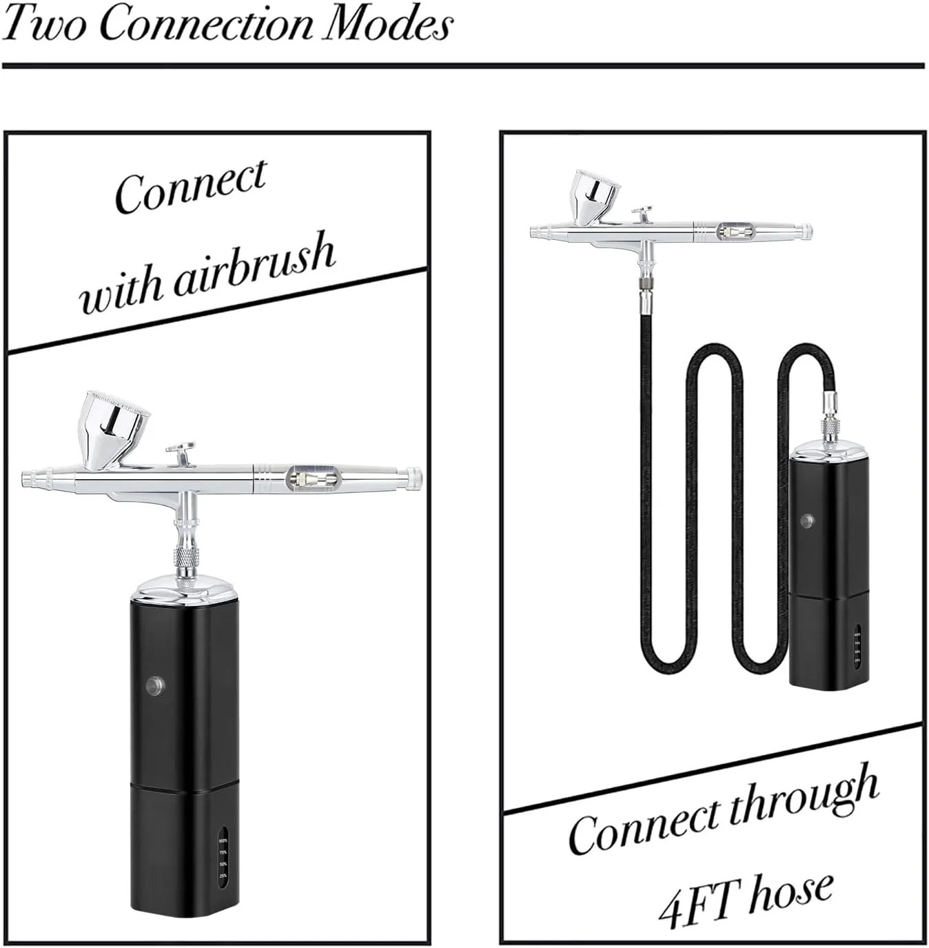 Casubaris cordless Portable Airbrush kit with Compressor,Rechargeable and replaceable auto Stop Dual Action air Brush Pen,Match Different Airbrush Guns for Barbers Model Painting Nail Art Craft Makeup