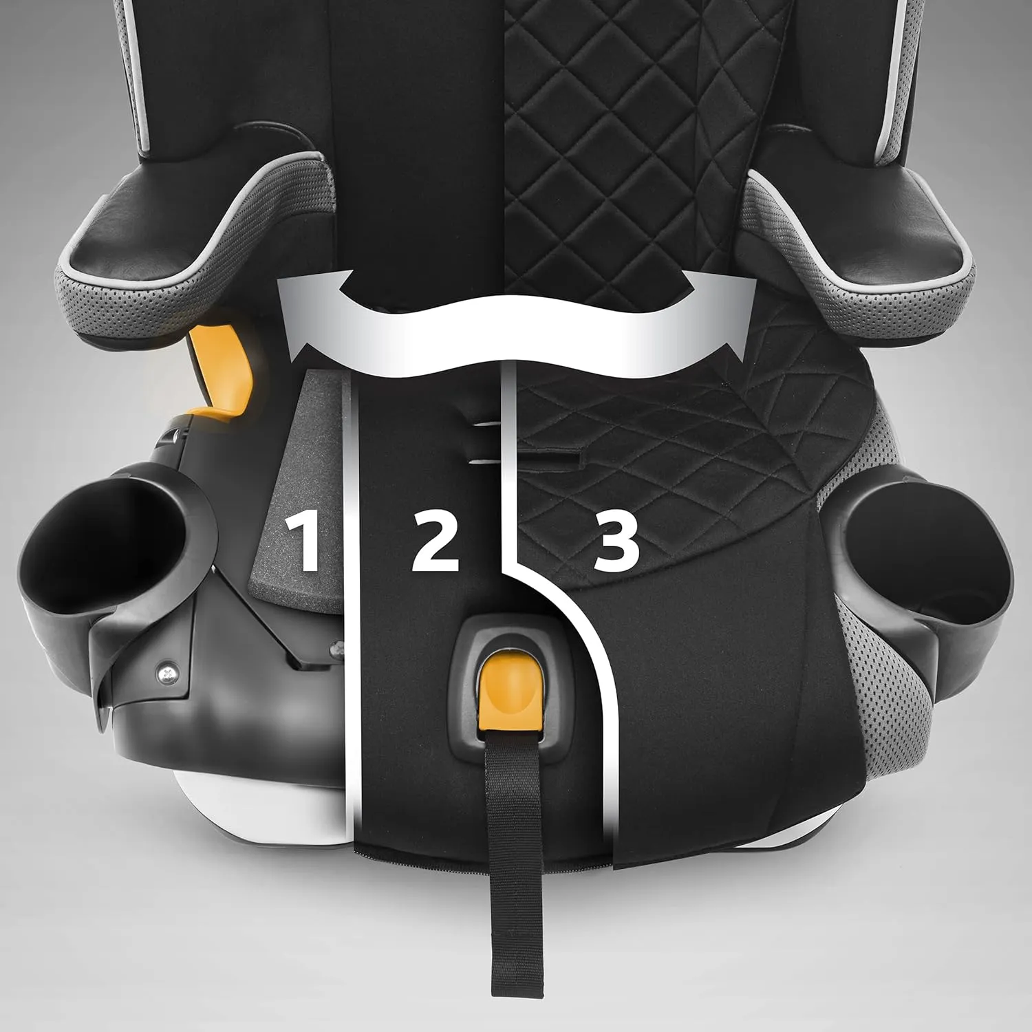 Chicco MyFit Zip Harness   Booster Car Seat - Granite, Grey