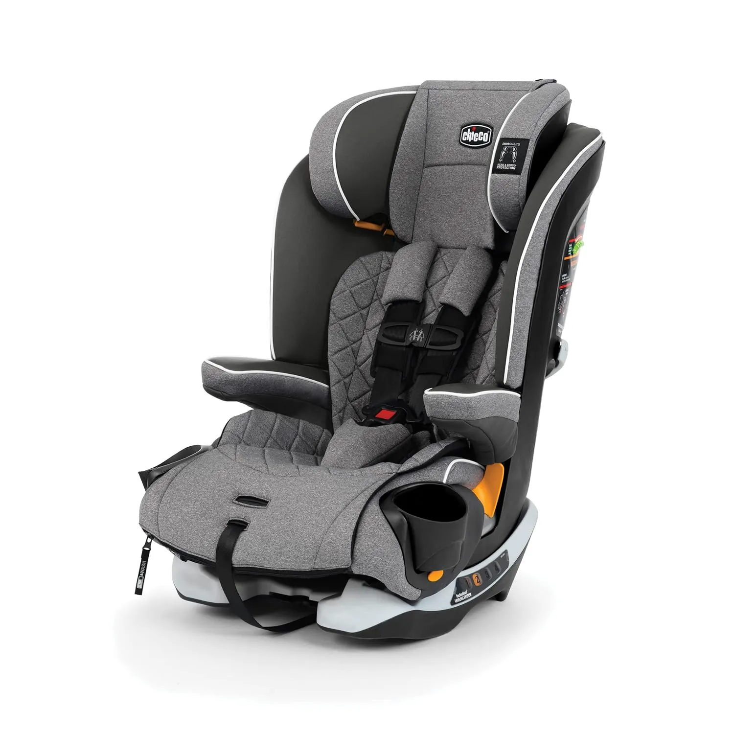 Chicco MyFit Zip Harness   Booster Car Seat - Granite, Grey