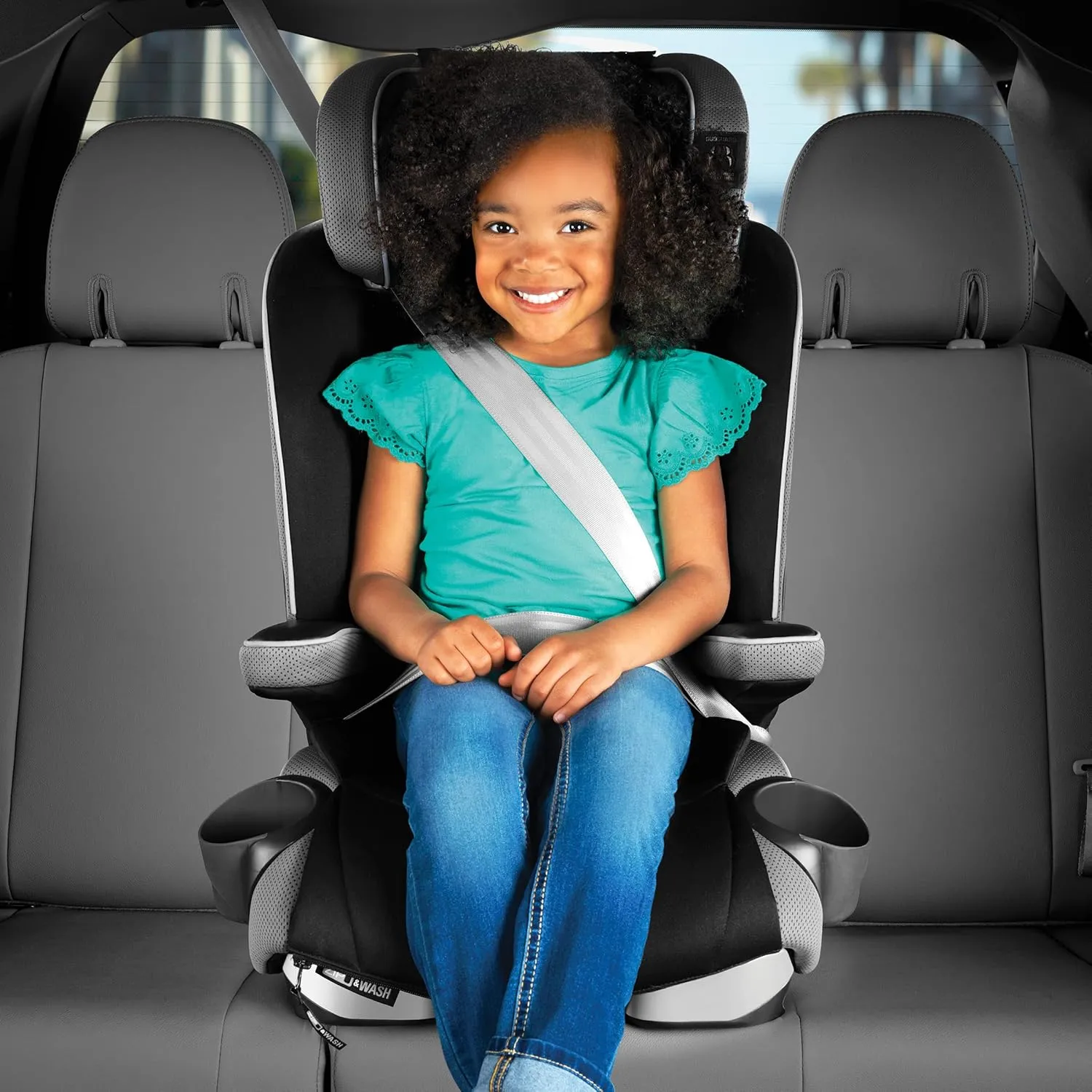 Chicco MyFit Zip Harness   Booster Car Seat - Granite, Grey