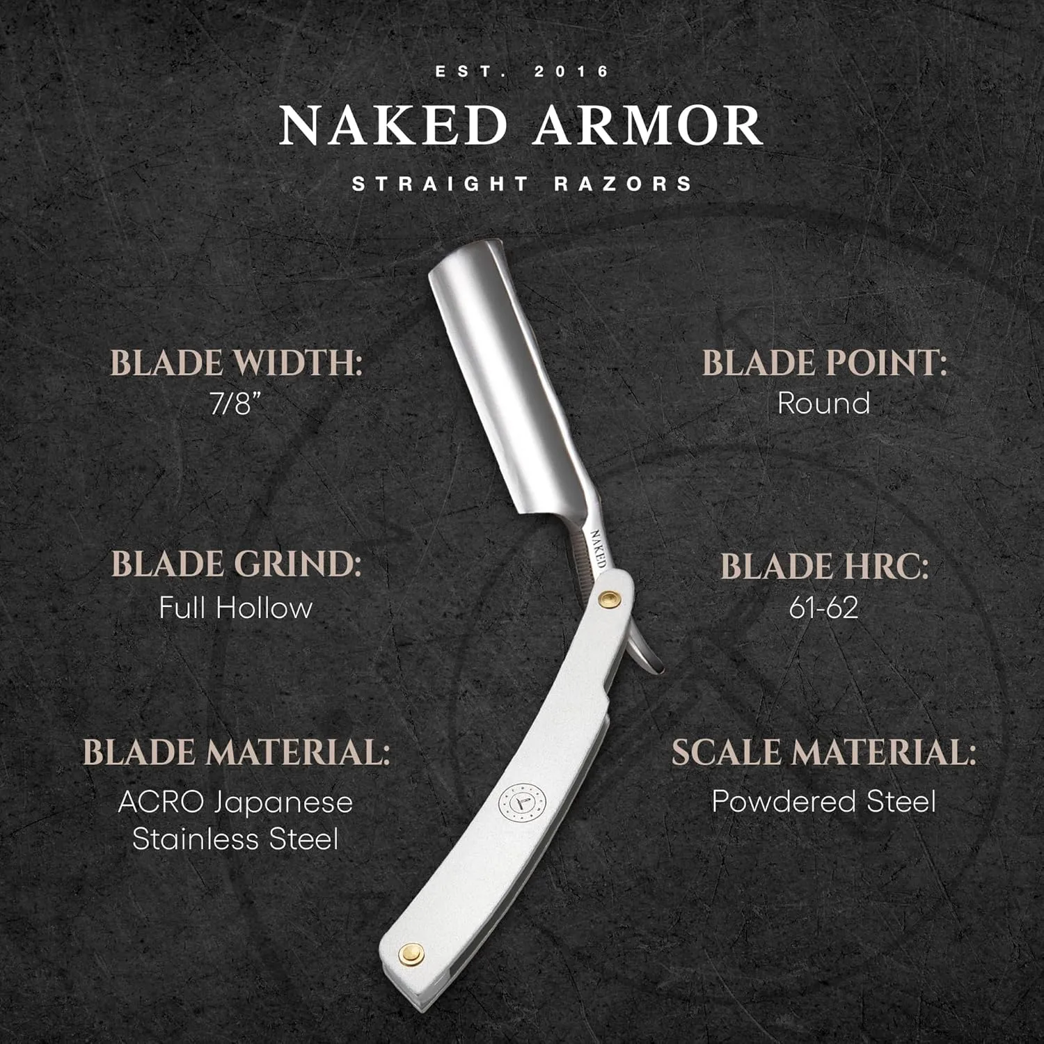 Complete Straight Razor Kit - Straight Razor Shaving Kit for Men with Japanese Stainless Steel Blade, Leather Strop, Shave Soap, Shaving Brush, Strop Paste, Leather Case, Gift Box, Silver