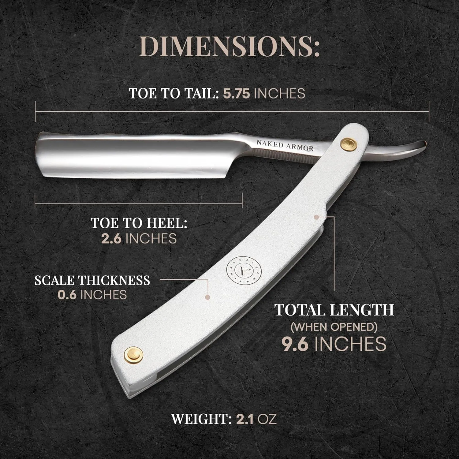 Complete Straight Razor Kit - Straight Razor Shaving Kit for Men with Japanese Stainless Steel Blade, Leather Strop, Shave Soap, Shaving Brush, Strop Paste, Leather Case, Gift Box, Silver