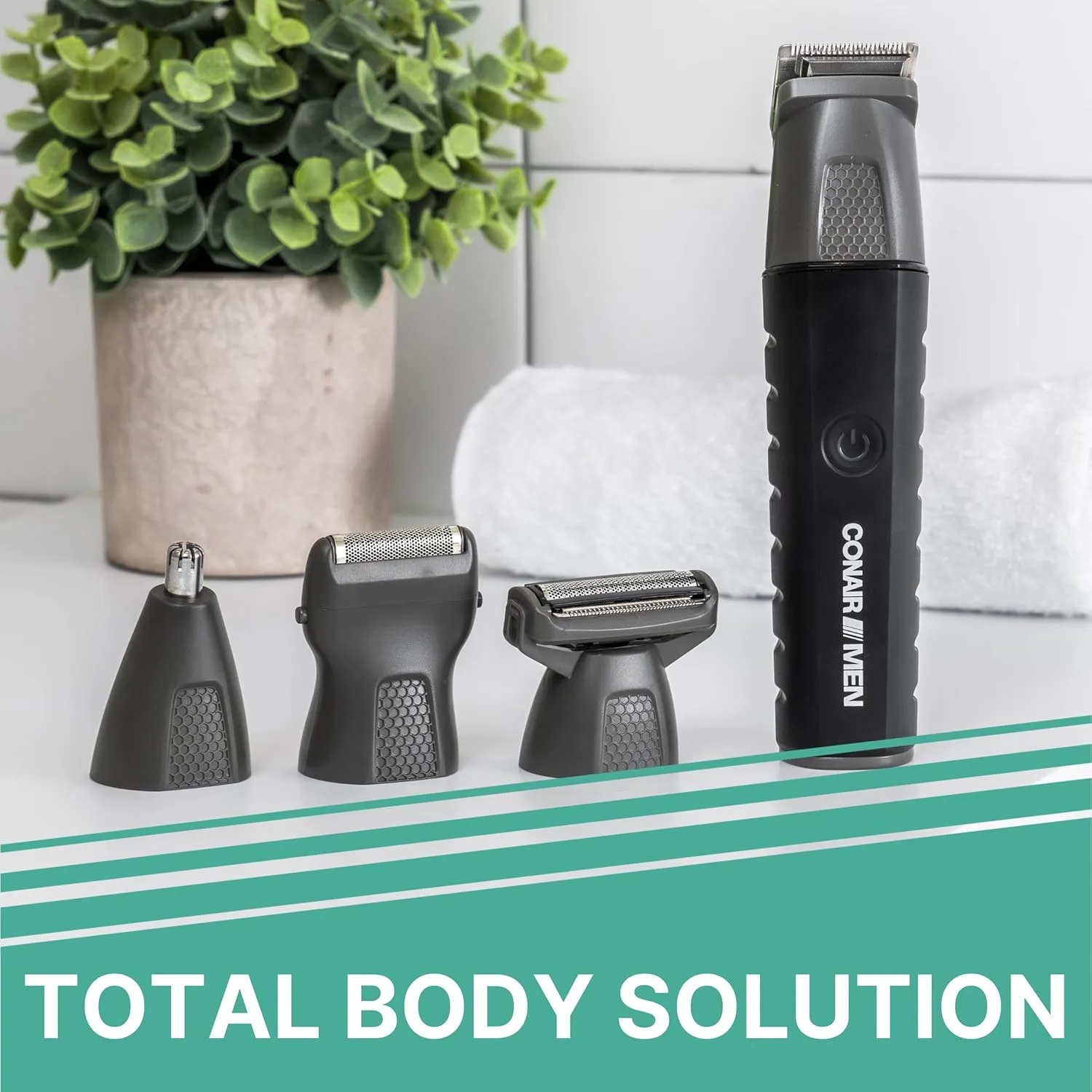 Conair Men All-in-One Trimmer for Men - Nose Hair, Beard, Mustache, Body Hair Trimmer - 16 Piece Men's Grooming Kit for Manscaping- Showerproof - Rechargeable
