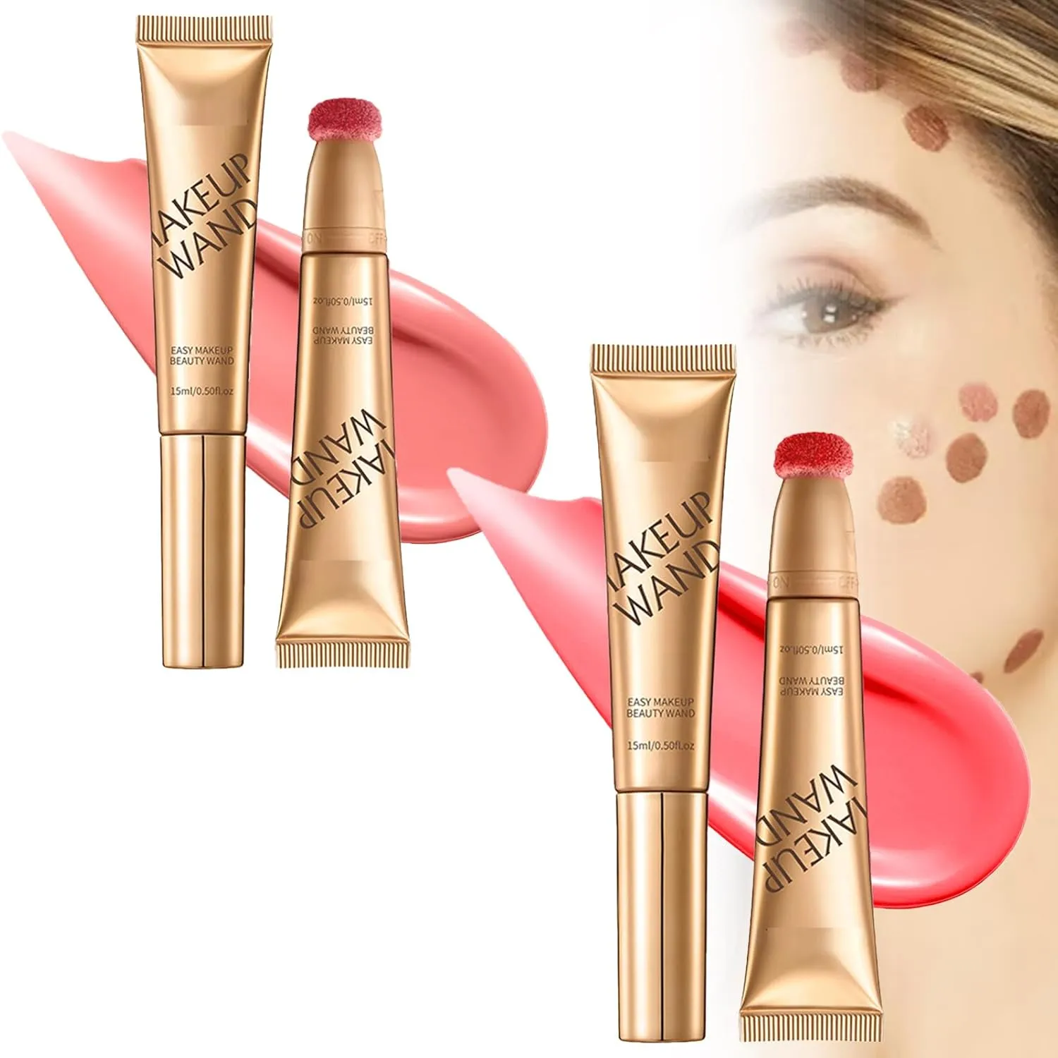 Continute Contour Wand & Blush Highlights Wand Duo, Women Beauty, Liquid Wands for Women, Liquid Blush, Sculpt Blushs Duo Contour Beauty (#1 #3)