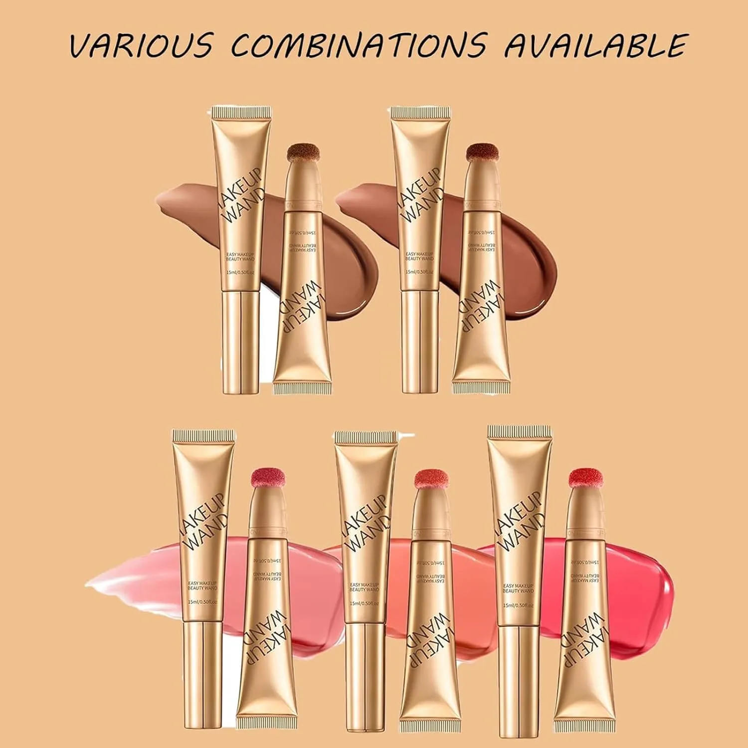 Continute Contour Wand & Blush Highlights Wand Duo, Women Beauty, Liquid Wands for Women, Liquid Blush, Sculpt Blushs Duo Contour Beauty (#1 #3)