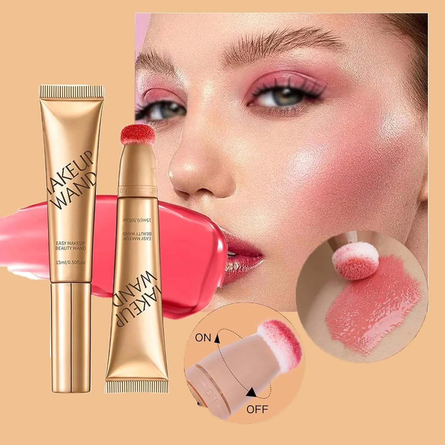 Continute Contour Wand & Blush Highlights Wand Duo, Women Beauty, Liquid Wands for Women, Liquid Blush, Sculpt Blushs Duo Contour Beauty (#1 #3)