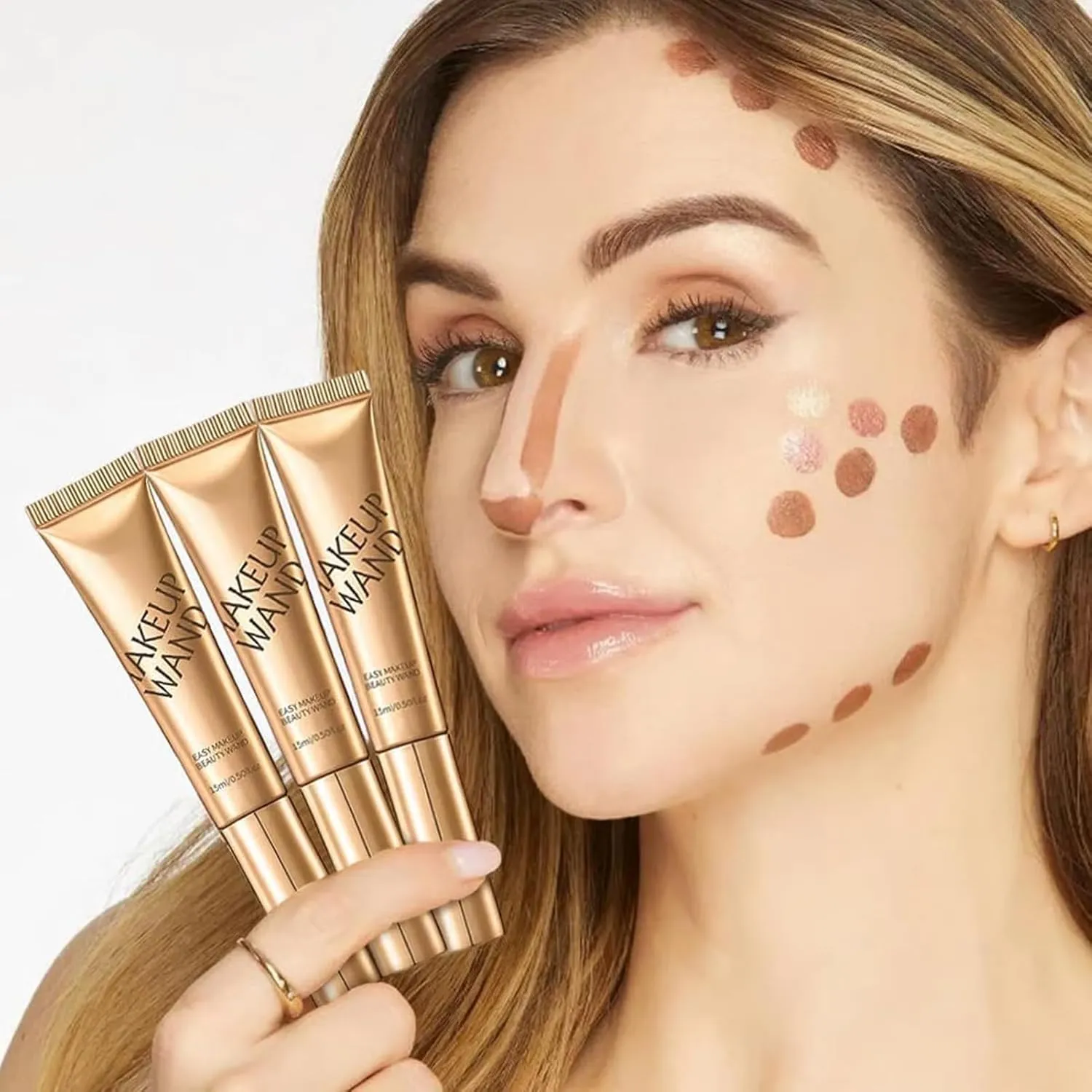 Continute Contour Wand & Blush Highlights Wand Duo, Women Beauty, Liquid Wands for Women, Liquid Blush, Sculpt Blushs Duo Contour Beauty (#1 #3)