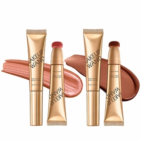 Contour Wand & Blush Highlights Wand Duo, Liquid Highlighter Contour Stick, Long Lasting Waterproof 2 in 1 Contouring Wands with Applicator (06#)
