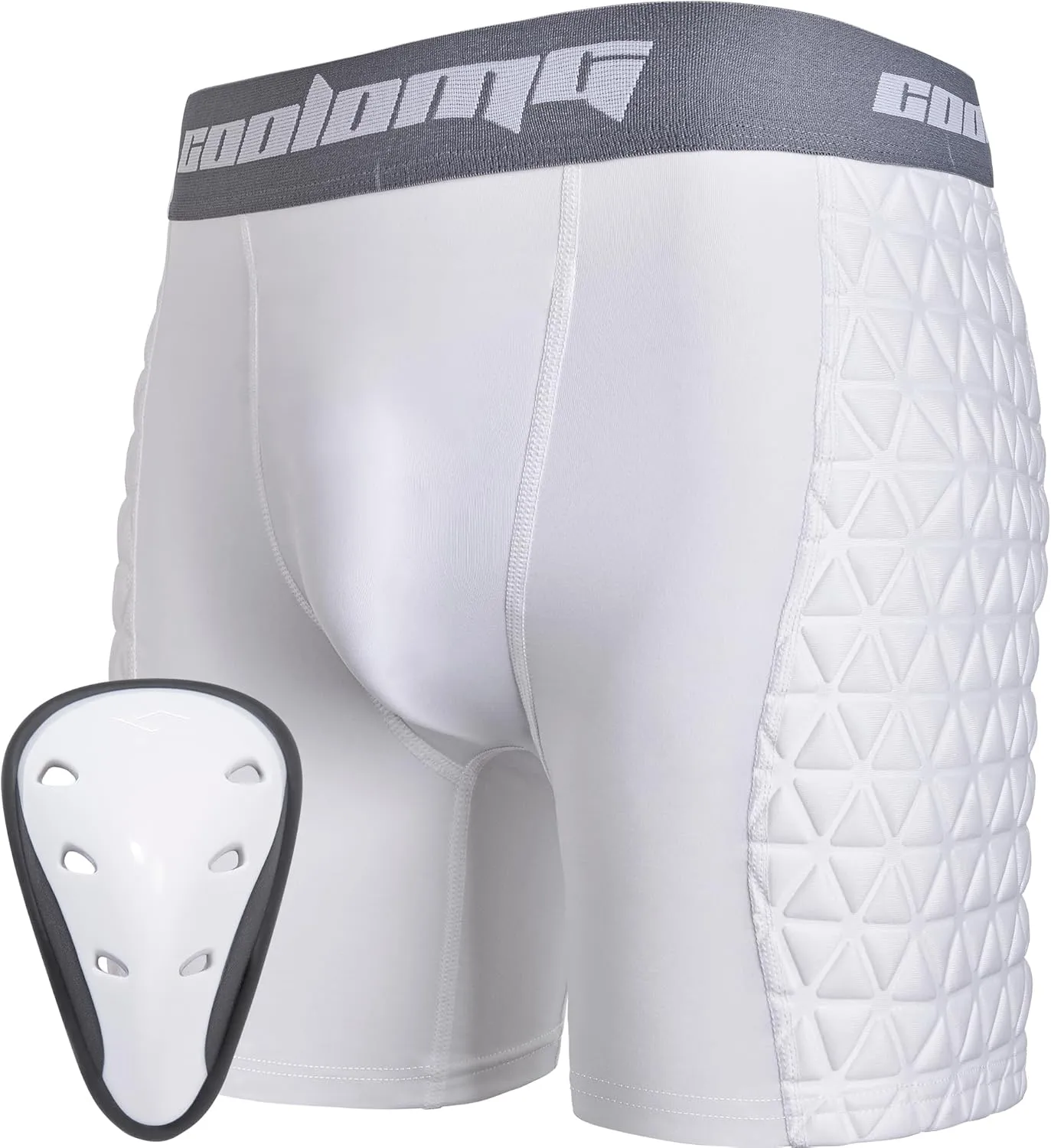 COOLOMG Youth Boys Baseball Sliding Shorts with Athletic Cup Padded Sliders Underwear for Football Lacrosse Hockey