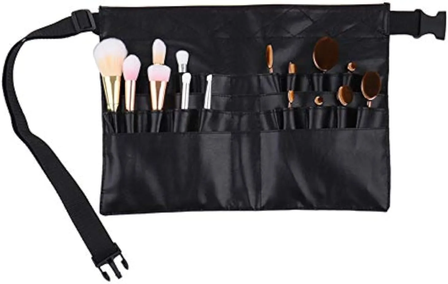 DANNI Pro Makeup Brush Display Holder Case Bag Artist Belt Strap Cosmetic Makeup Brushes PU Holder Apron Bags