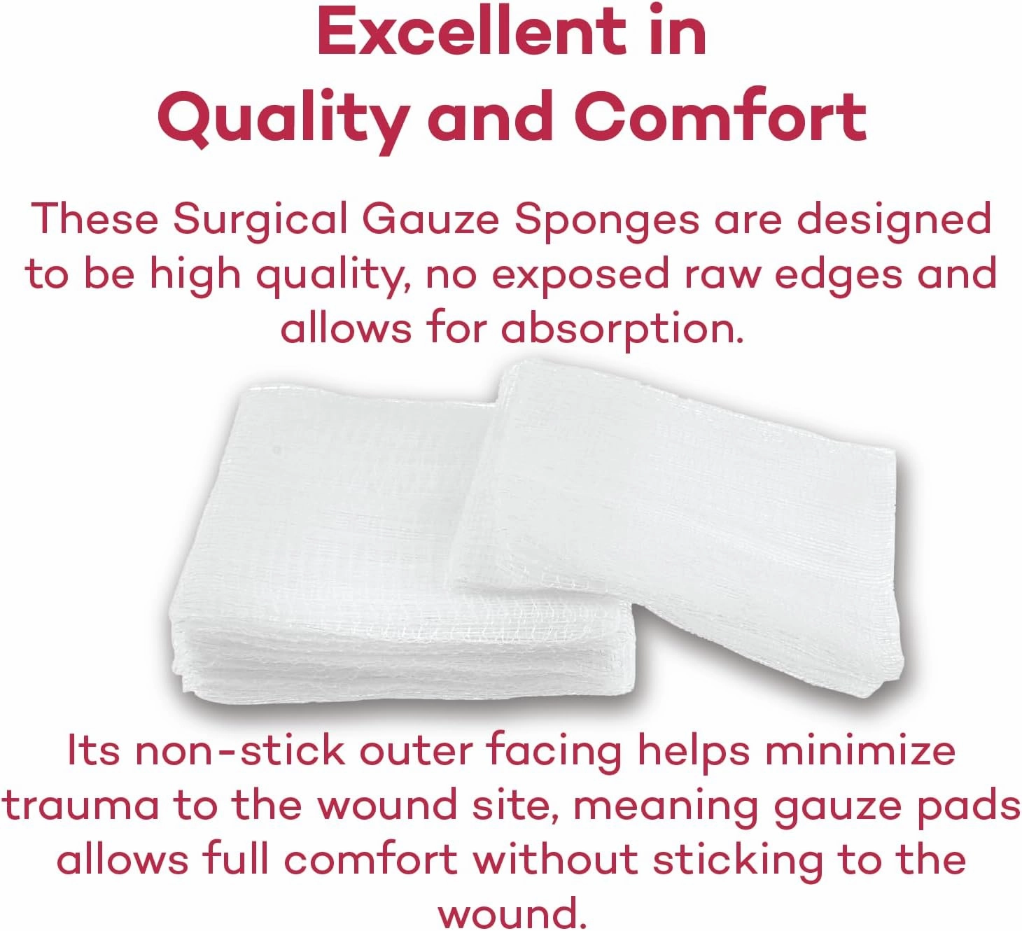 Dealmed 2" x 2" Surgical Sponges, 8-Ply, Non-Woven Absorbent Gauze Sponges for Wound Care, First Aid Kits and Medical Facilities, 200 Count (Case of 25)