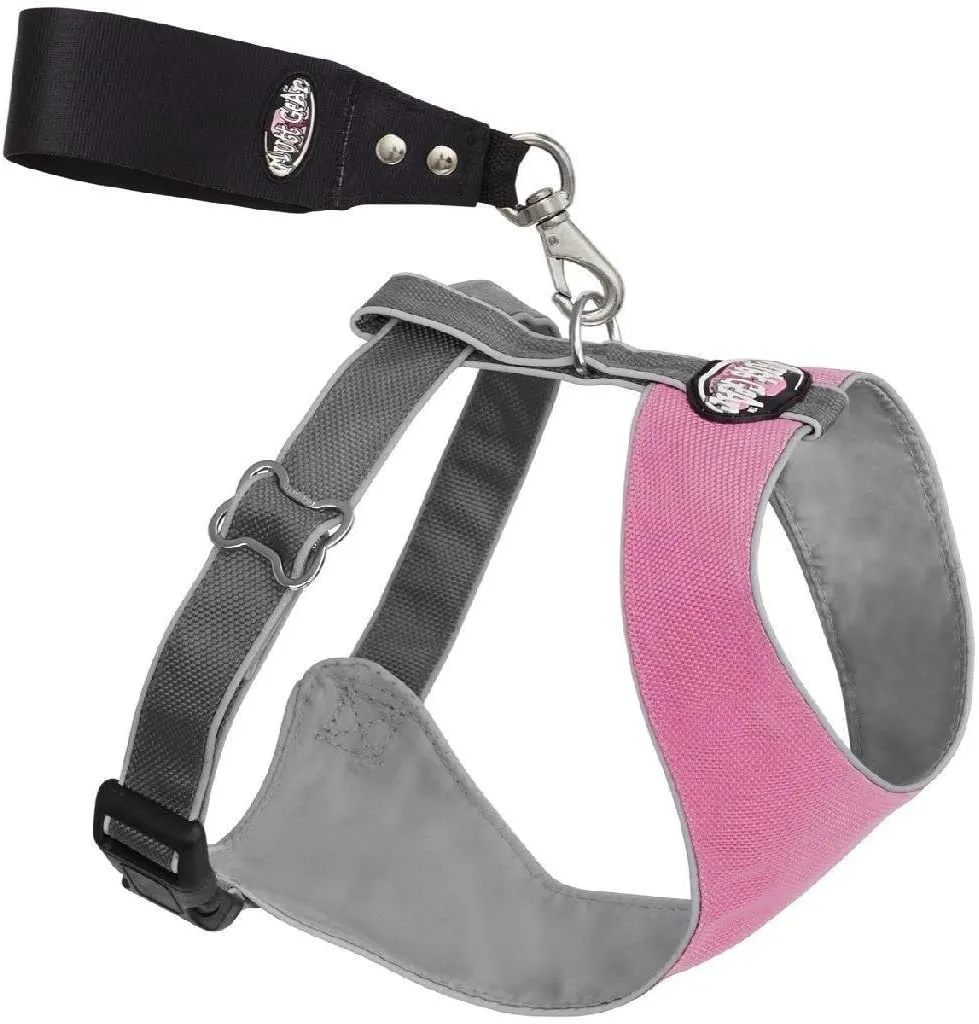 Doggles Over the Head Dog Harness, Pink/Gray, Extra Small