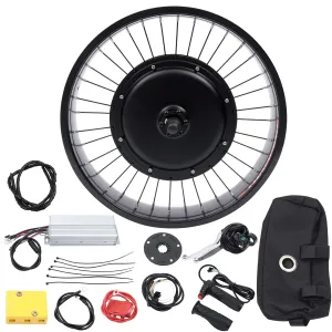 Electric Ebike Conversion Kits, Front Fat Wheel 20" Electric Bike Conversion Kit 48V 1000W, 500Rpm, Low Noise Brushless Gearless Hub Motor with Power Indicator Light & Controller Bag
