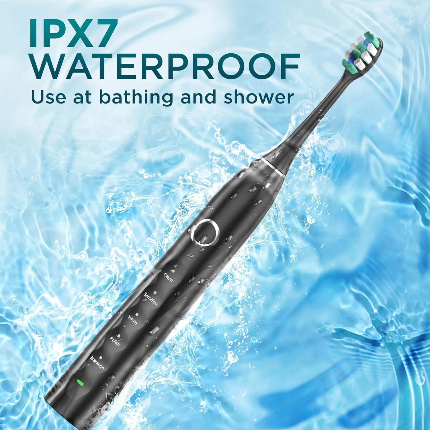 Electric Toothbrush for Adults with 8 Brush Heads, Sonic Toothbrush Rechargeable with a Holder & Travel Case, 2.5 Hours Charge for 120 Days Use