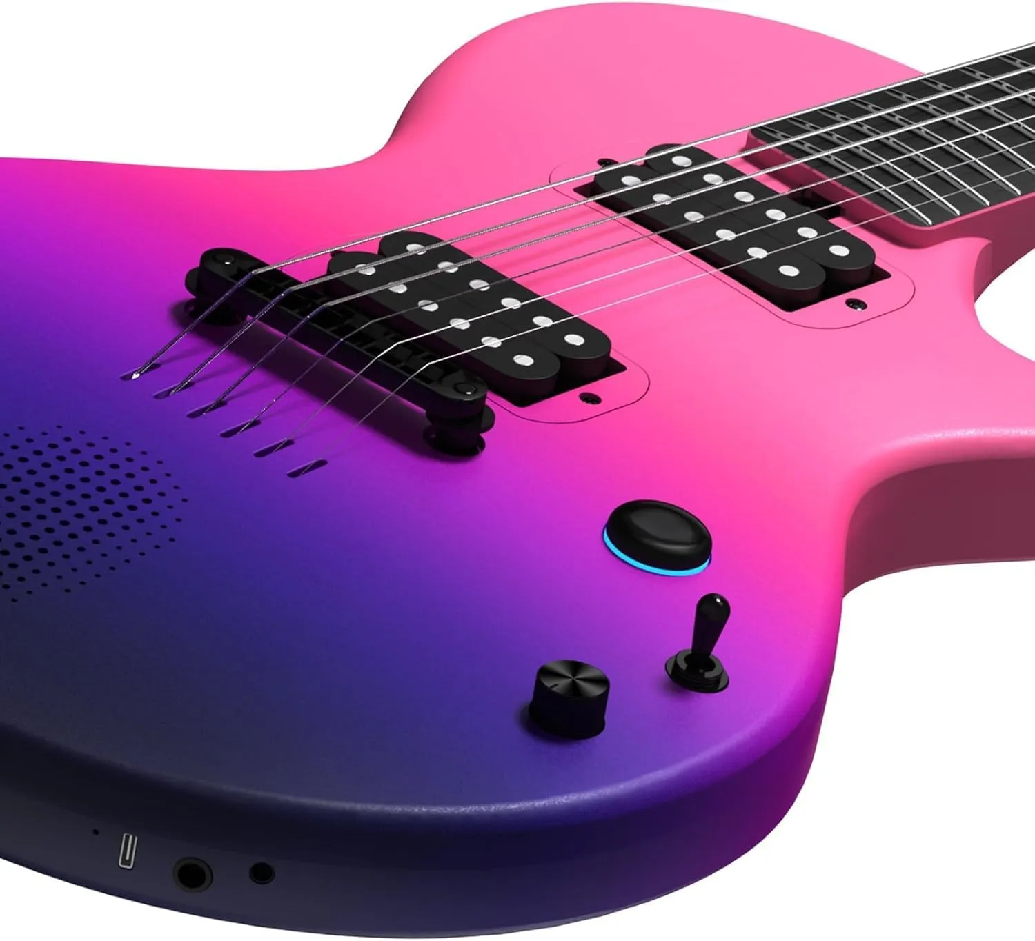 Enya Electric Guitar Nova Go Sonic Smart Electric Carbon Fiber Guitarra with 10W Wireless Speaker, Onboard Presets, All-in-One Portable Rig for Street Performers & Home Studios, Cosmic Purple