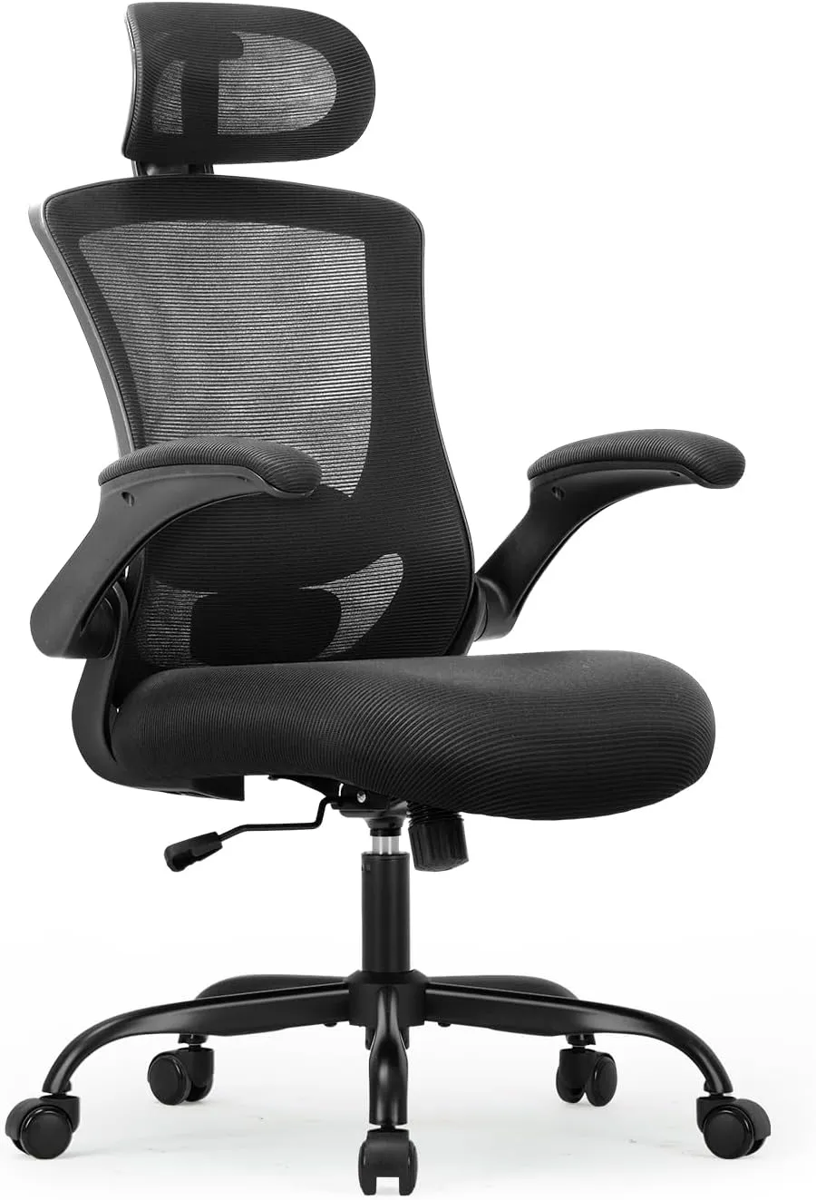 Ergonomic Mesh Office Chair with Lumbar Support 350 lbs High Back Office Chiar with Flip-up Armrests and 3D Large Headrest, Comfy Computer Desk Chair for Home and Office