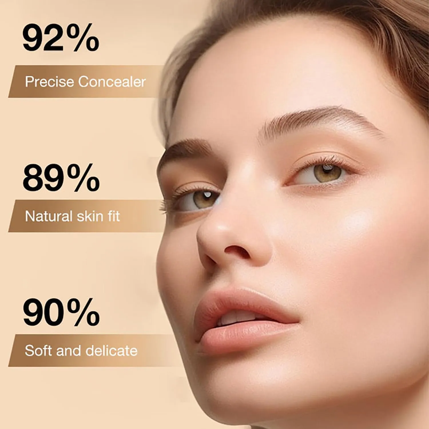 Eternipeace Stick Foundation,6 in 1 Luxury Anti-Wrinkle Foudation Stick,Flawless Eraser Foundation Stick,Korean Hydrating Lightweight Foundation Stick with Brush (2*Natural)