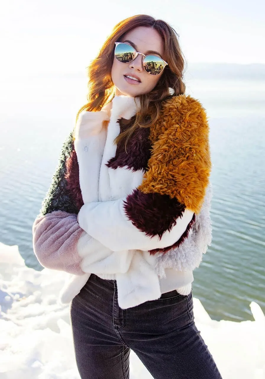 Fabulous-Furs Donna Salyers Freestyle Faux Fur Varsity Jacket