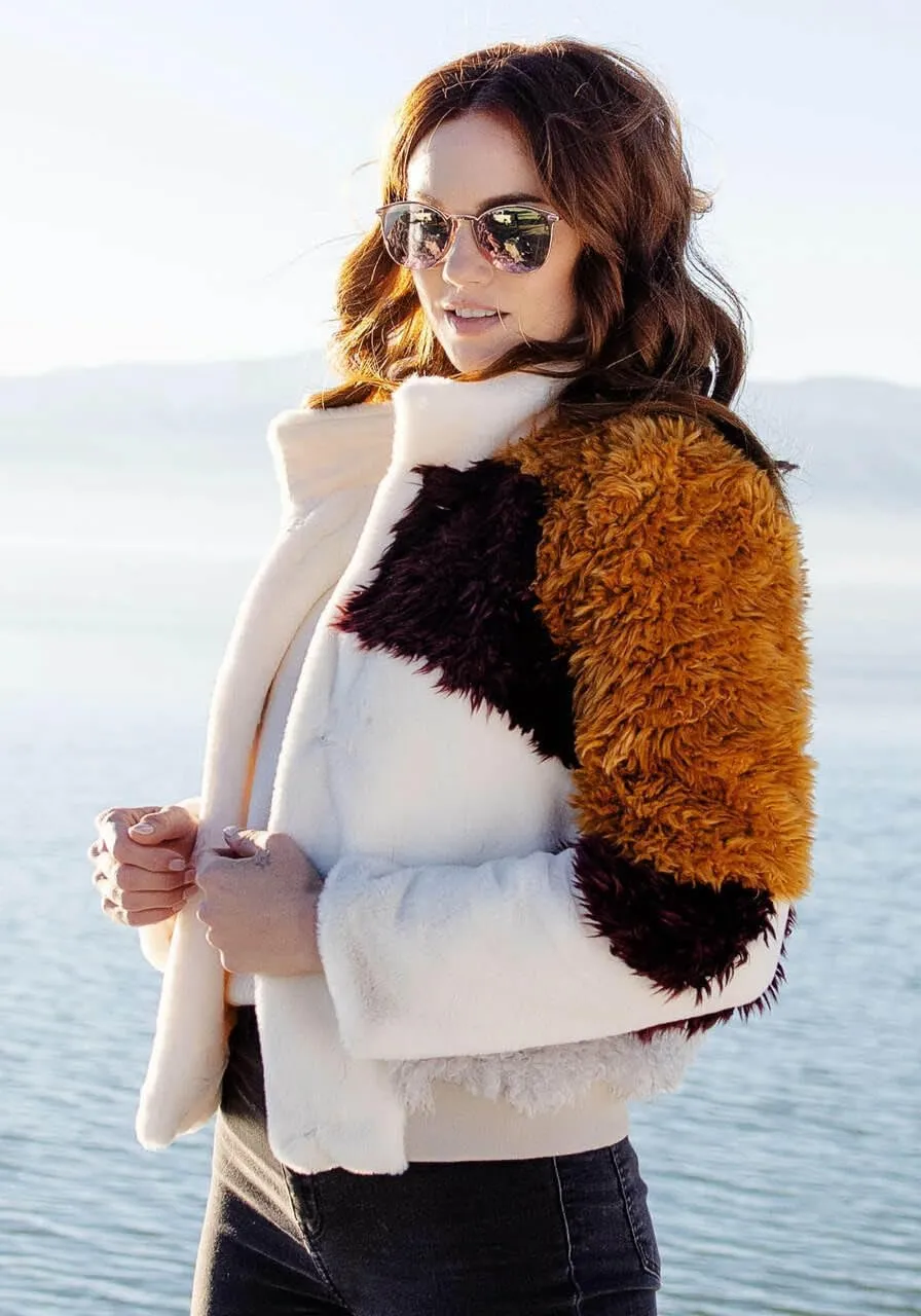 Fabulous-Furs Donna Salyers Freestyle Faux Fur Varsity Jacket