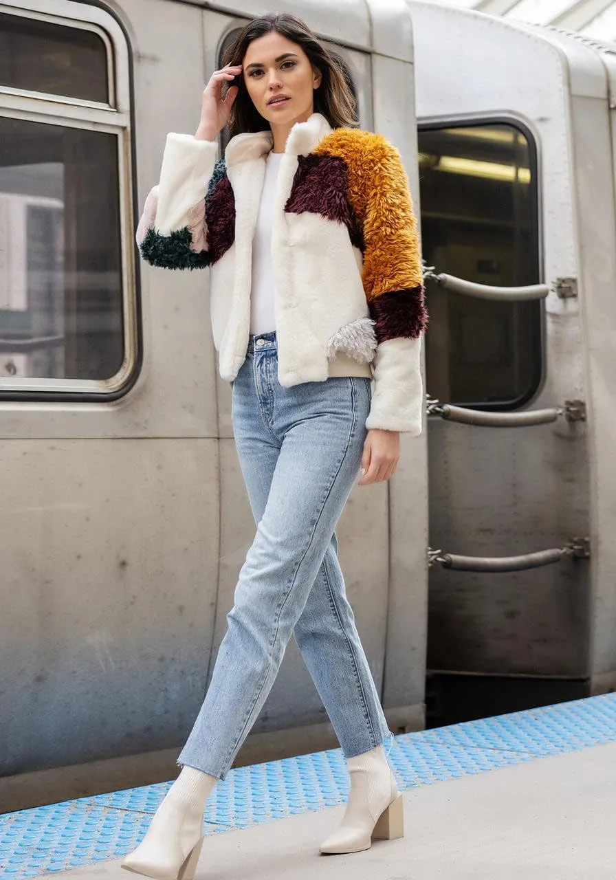 Fabulous-Furs Donna Salyers Freestyle Faux Fur Varsity Jacket