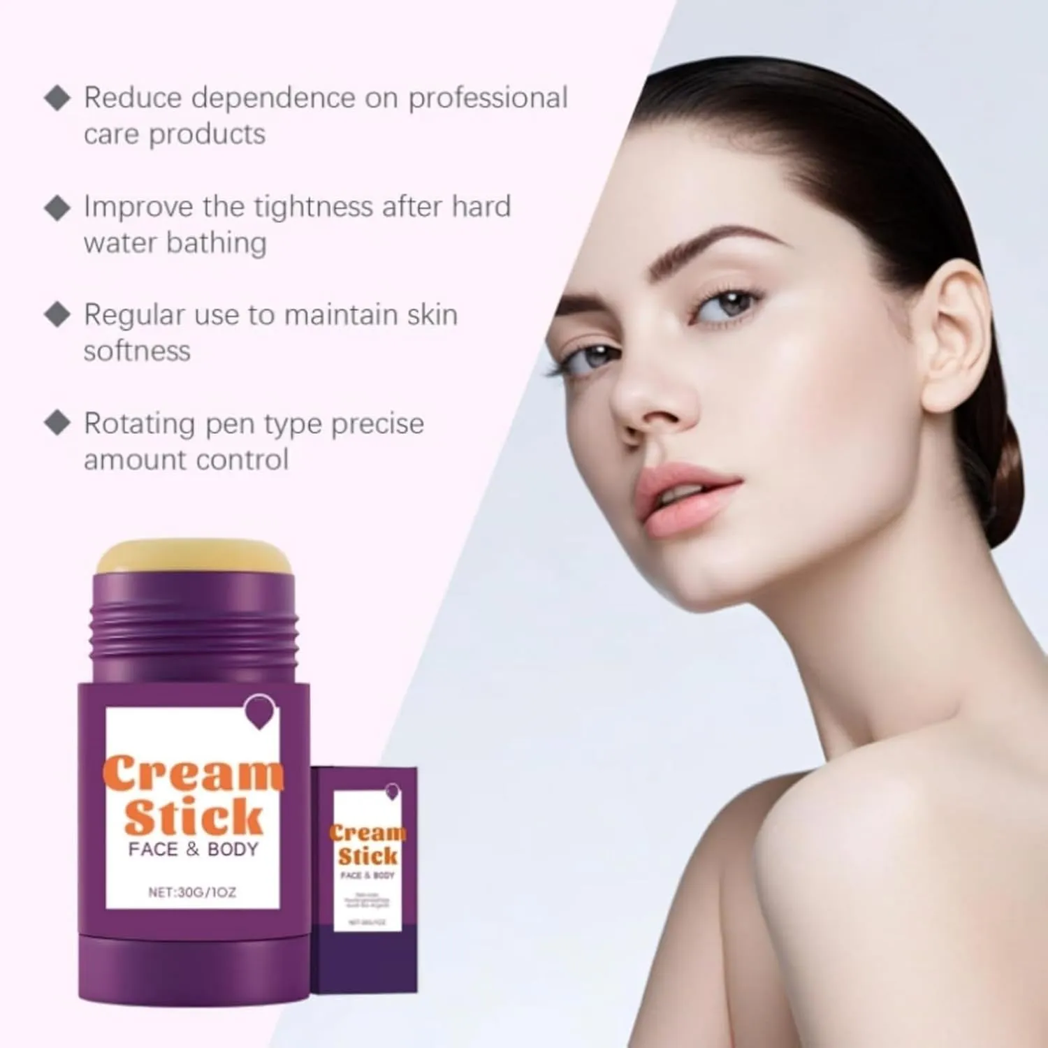 Face & Body Cream Stick, Wrinkle Remover Serum Firming Lotion Sticks, Multi-Purpose Moisture Stick, Gentle Non-Greasy, Enhances Elasticity Softer Smoother Skin, Long-Lasting Firming (2PCS)