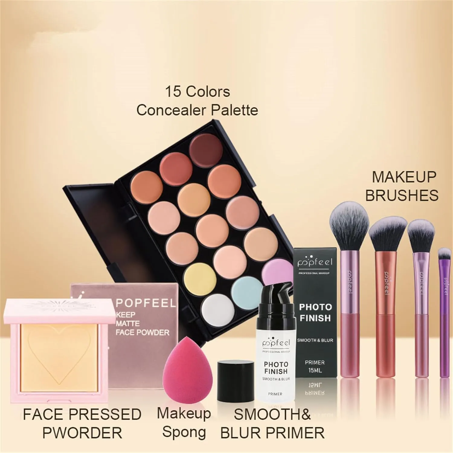 Face Makeup Kits for Women, Face Makeup Set for Beginners, Mother's Day Gifts Set for Women Girls, Makeup Essential Bundle with Face Powder