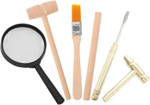 FIXOSHEE 1set Boy Girl Dig Kit for Archaeology Dinosaur Excavation Tool Set Hammer Chisel Brush Educational Science Learning Toy for Boys and Girls