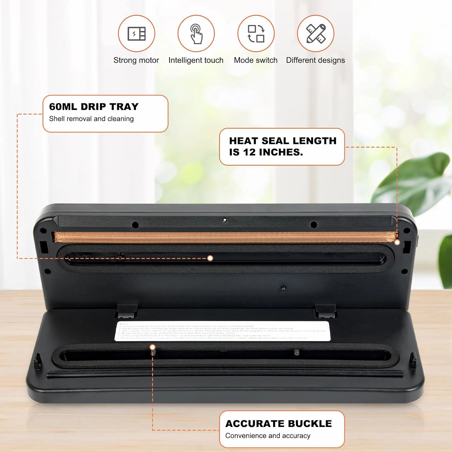 Food Vacuum Sealer Machine 10-In-1 with Bag Storage(Up to 20FT) and Cutter,Joyanksd Food Sealer Vacuum Sealer for Food with Moist/Dry/Canister 5 Food Modes, Starter Kits Bags*5 and Bag Roll*100KPa